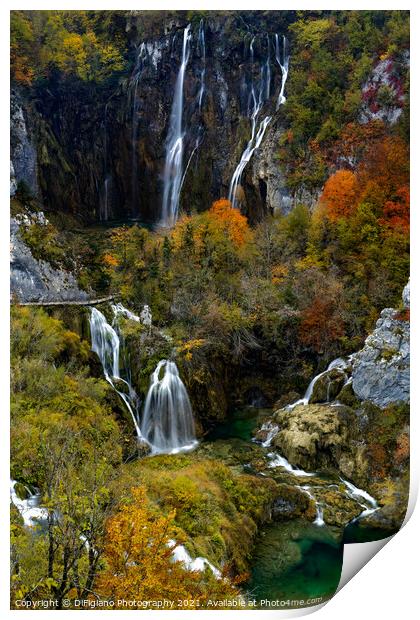 Great Falls of Plitvice Print by DiFigiano Photography