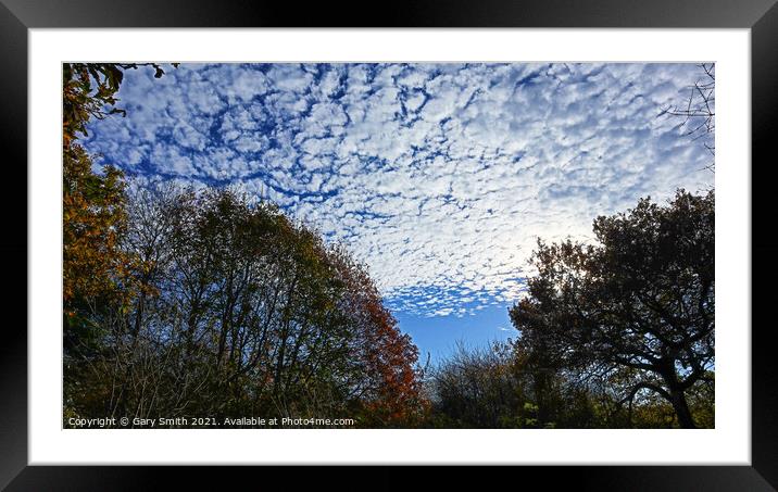 Mackerel Sky In Autumn Framed Mounted Print by GJS Photography Artist