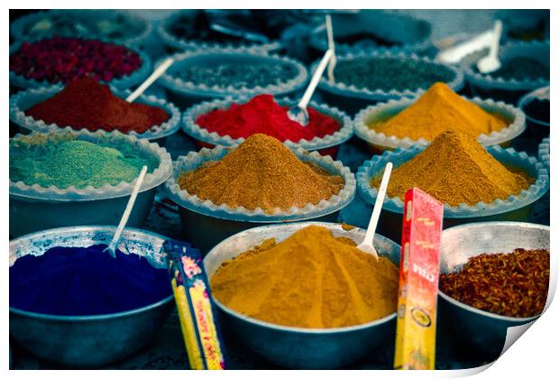 Spices, Colours, Flavours Print by Gerry Walden LRPS