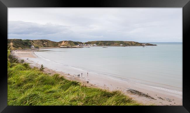 Morfa Nefyn beach panorama Framed Print by Jason Wells