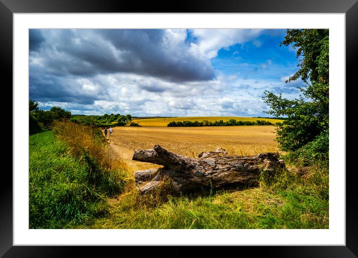 Walking the Fields Framed Mounted Print by Gerry Walden LRPS