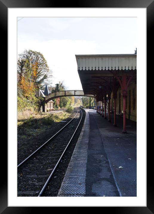 The Derbyshire station of Cromford Framed Mounted Print by Clive Wells