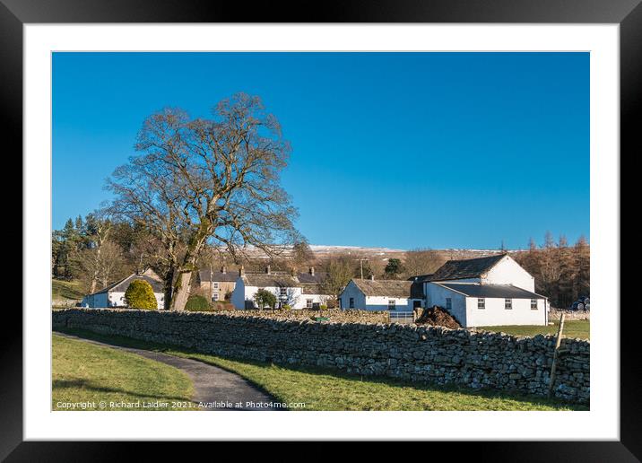 Winter Sun on Bowlees Farm, Teesdale Framed Mounted Print by Richard Laidler