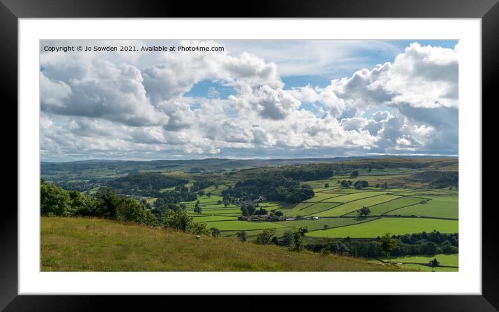 View towards settle Framed Mounted Print by Jo Sowden