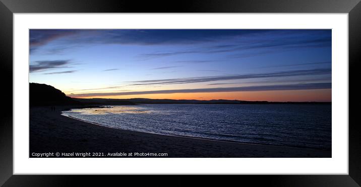 Sunset over Budle Bay, Northumberland Framed Mounted Print by Hazel Wright