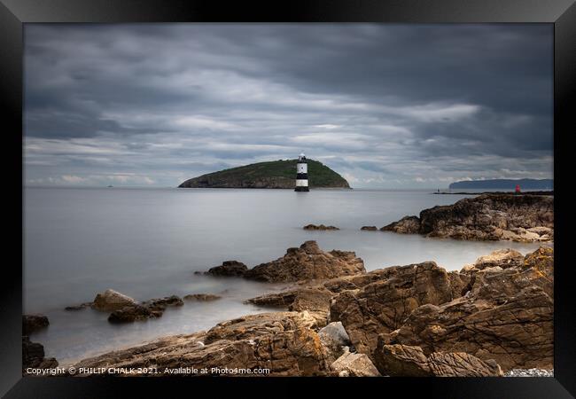 Anglesey lighthouse 644  Framed Print by PHILIP CHALK