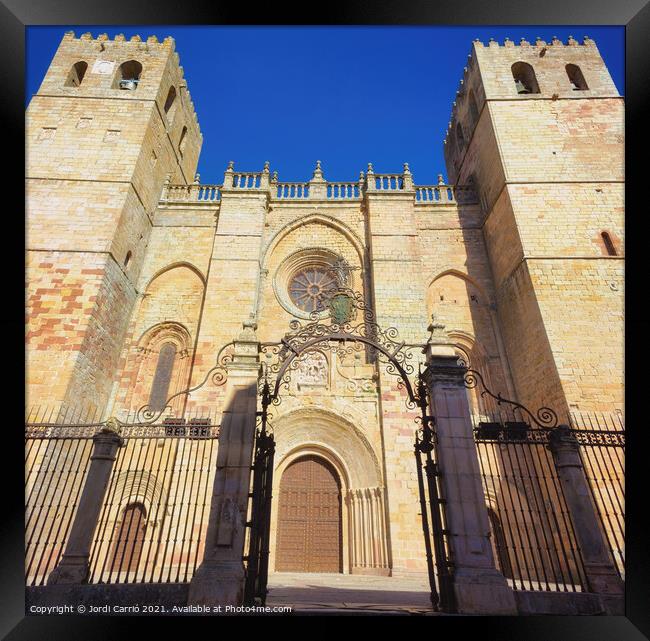 Siguenza Cathedral - C1703-9175-GRACOL Framed Print by Jordi Carrio