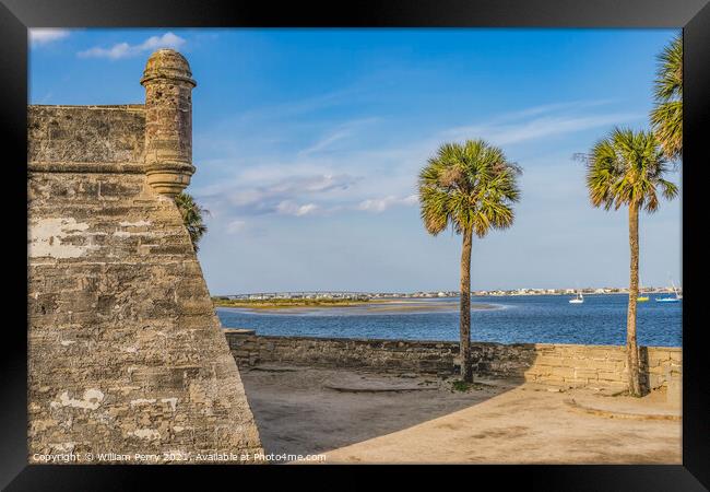 Castillo de San Marco First US Fort Eastern Waterway St Augustin Framed Print by William Perry