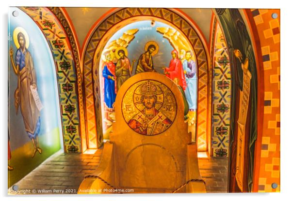 St Photios Greek Orthodox Shrine Saint Augustine Florida Acrylic by William Perry