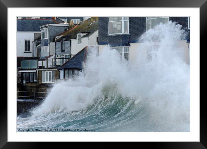 Big Wave Framed Mounted Print by Stuart Wyatt