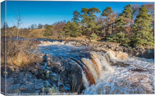 Low Force Waterfall, Teesdale, Winter Panorama Canvas Print by Richard Laidler