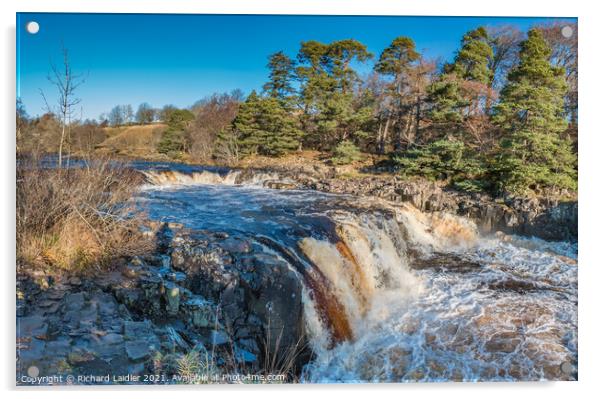 Low Force Waterfall, Teesdale, Winter Panorama Acrylic by Richard Laidler