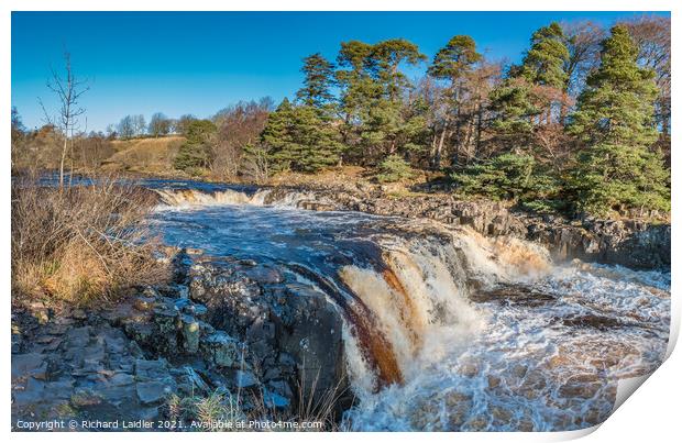 Low Force Waterfall, Teesdale, Winter Panorama Print by Richard Laidler