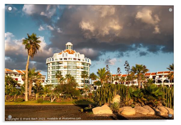 Hotel resort in concrete in Playa los Americas on Tenerife, Spai Acrylic by Frank Bach