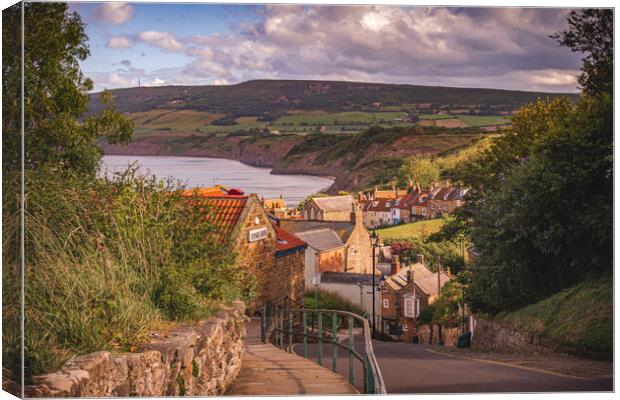 A summers day at Robin hoods Bay Canvas Print by Kevin Winter