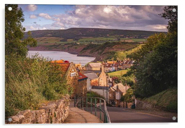 A summers day at Robin hoods Bay Acrylic by Kevin Winter