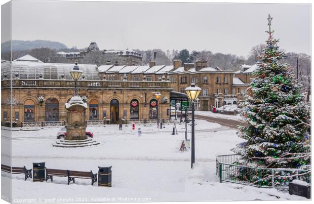 Buxton at Christmas Canvas Print by geoff shoults