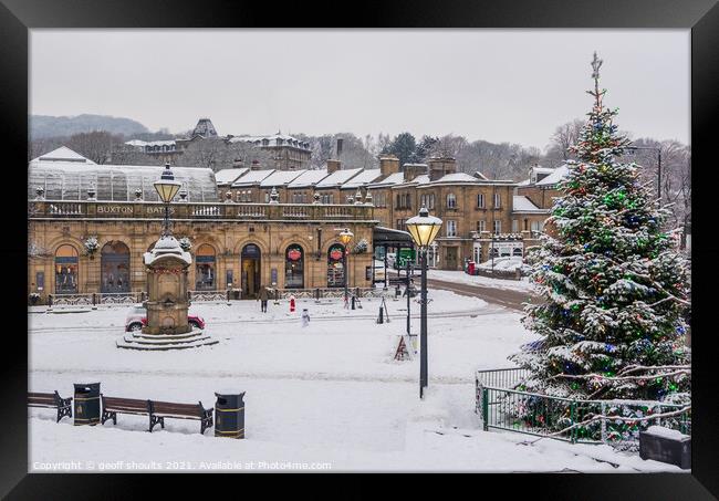 Buxton at Christmas Framed Print by geoff shoults