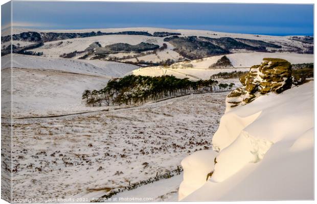 The Goyt Valley in winter Canvas Print by geoff shoults