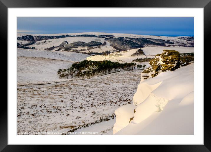 The Goyt Valley in winter Framed Mounted Print by geoff shoults