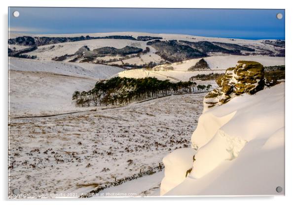 The Goyt Valley in winter Acrylic by geoff shoults