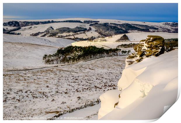 The Goyt Valley in winter Print by geoff shoults