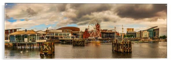 Cardiff Bay A Multicultural Industrial Marvel Acrylic by Steve Purnell