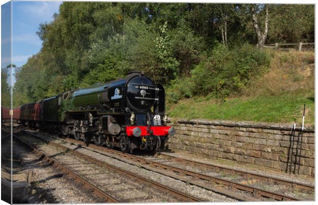 Tornado arriving at Goathland Station Canvas Print by Kevin Winter