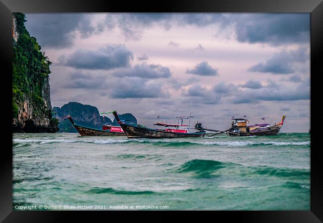 Thai boat scene Framed Print by Dominic Shaw-McIver
