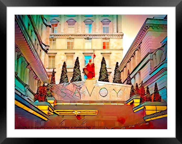 Savoy Lights Framed Mounted Print by Sharon Lisa Clarke