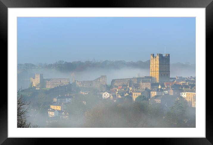 Misty sunrise over Richmond Framed Mounted Print by Kevin Winter