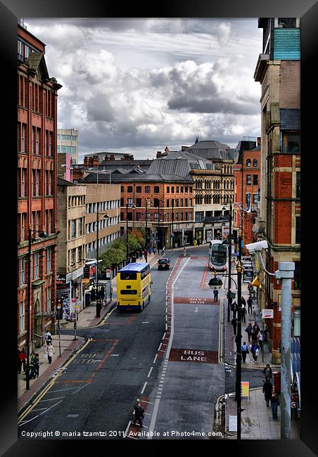 Manchester city center Framed Print by Maria Tzamtzi Photography