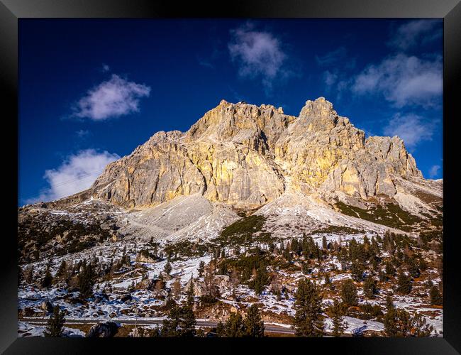 The Dolomites in the Italian Alps - typical view Framed Print by Erik Lattwein