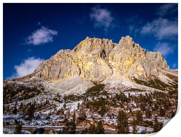The Dolomites in the Italian Alps - typical view Print by Erik Lattwein