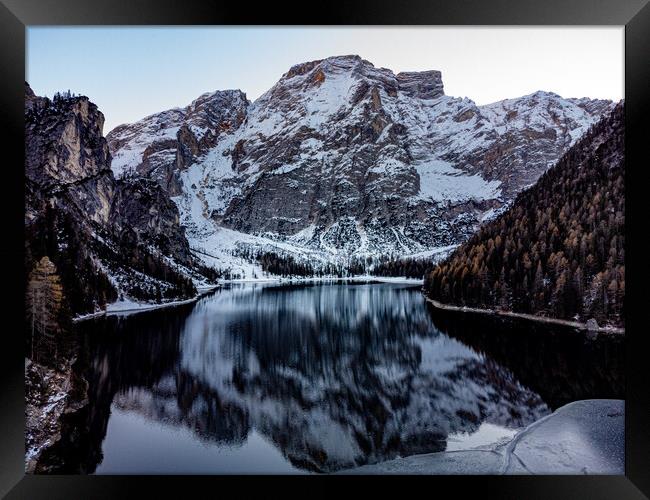 The Dolomites in the Italian Alps are a Unesco World Heritage Si Framed Print by Erik Lattwein