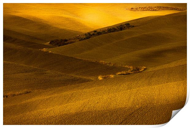 Wonderful Tuscan fields in autumn - beautiful Tuscany Italy Print by Erik Lattwein