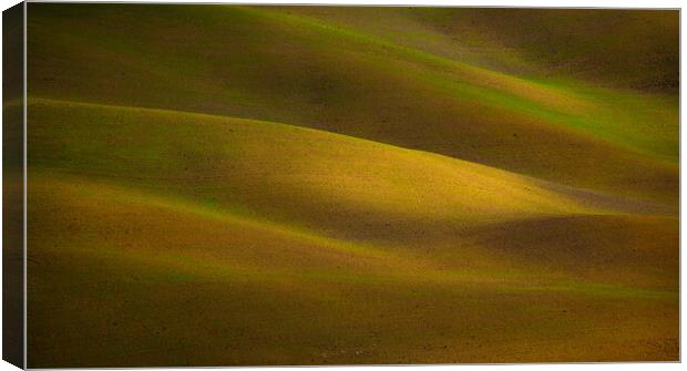 Typical rural fields and landscape in Tuscany Italy Canvas Print by Erik Lattwein