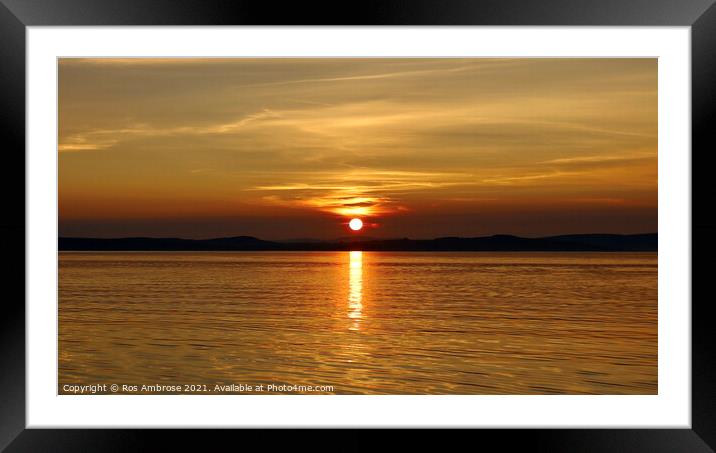 Sunset over the Isle Of Bute Framed Mounted Print by Ros Ambrose