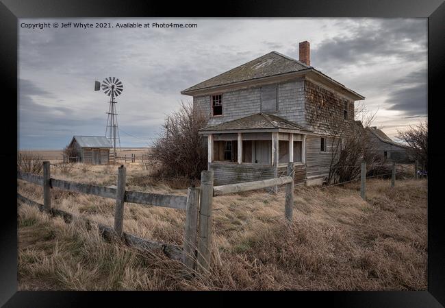 Abandoned Homestead Framed Print by Jeff Whyte