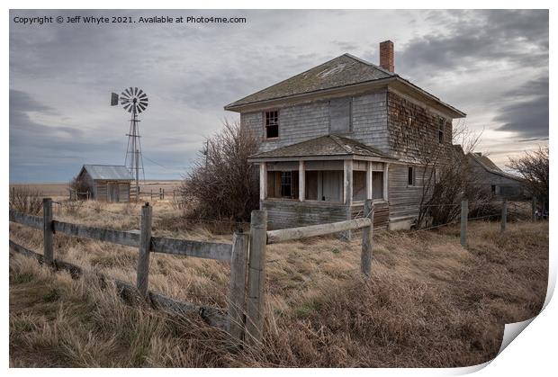 Abandoned Homestead Print by Jeff Whyte