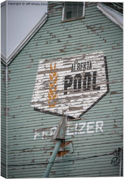 Old Wheat Pool fertilizer elevator Canvas Print by Jeff Whyte