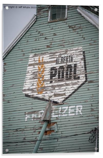Old Wheat Pool fertilizer elevator Acrylic by Jeff Whyte