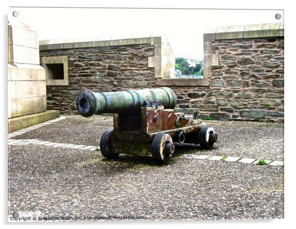 Cannon on the Walls of Derry Acrylic by Stephanie Moore