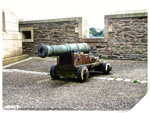Cannon on the Walls of Derry Print by Stephanie Moore