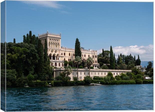 Villa Borghese on Isola del Garda Island Canvas Print by Dietmar Rauscher