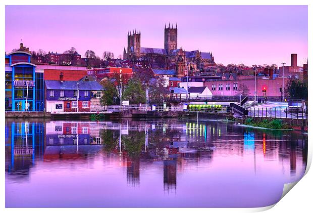 Lincoln Brayford Waterfront Print by Alison Chambers