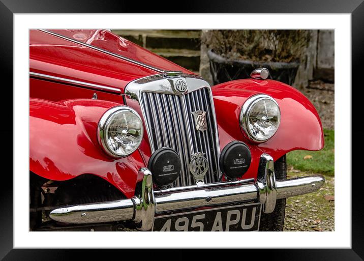 1954 MG TF Framed Mounted Print by Alan Tunnicliffe