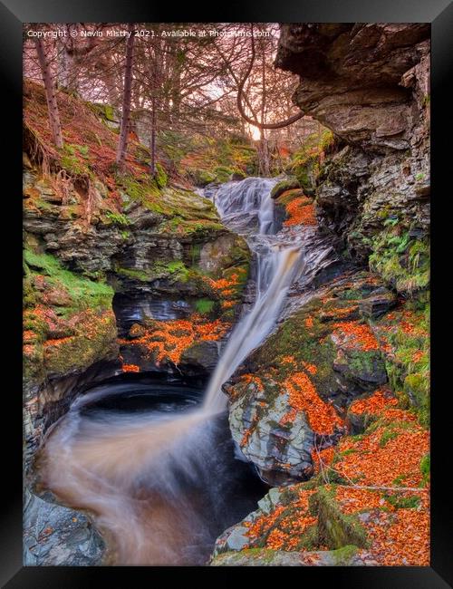 The Falls of Acharn Framed Print by Navin Mistry