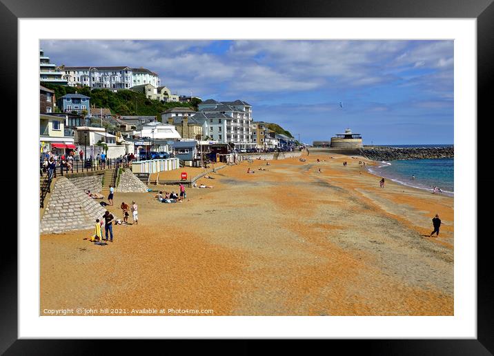 Ventnor beach, Isle of Wight, UK. Framed Mounted Print by john hill