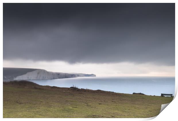 Seven Sisters on a Rainy Day Print by Mark Jones
